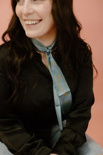 Load image into Gallery viewer, Smiley Pocket Chambray Twilly