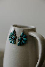 Load image into Gallery viewer, Turquoise Half Cluster Earrings
