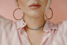 Load image into Gallery viewer, Copper Navajo Pearls Hoop Earrings

