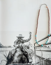 Load image into Gallery viewer, 4mm Copper/Turquoise Navajo Pearls
