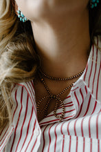 Load image into Gallery viewer, 16 inch Copper Navajo Pearl Bow Necklace
