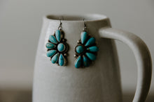 Load image into Gallery viewer, Turquoise Half Cluster Earrings
