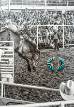 Load image into Gallery viewer, Turquoise Half Moon Earrings
