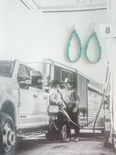 Load image into Gallery viewer, Turquoise Hoop Earrings
