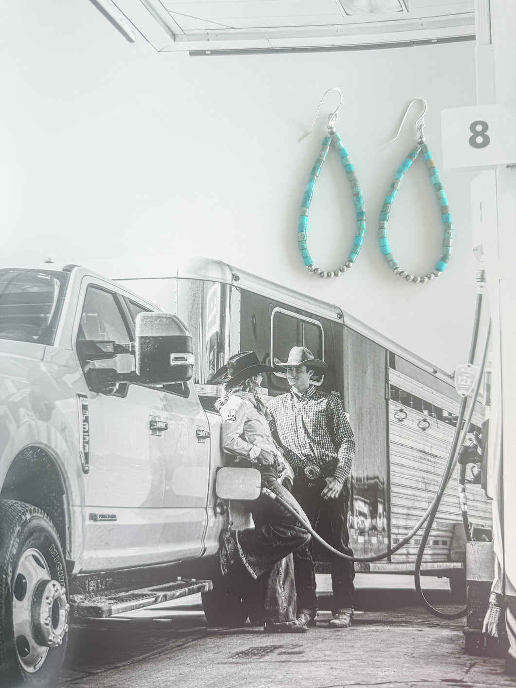 Turquoise Hoop Earrings
