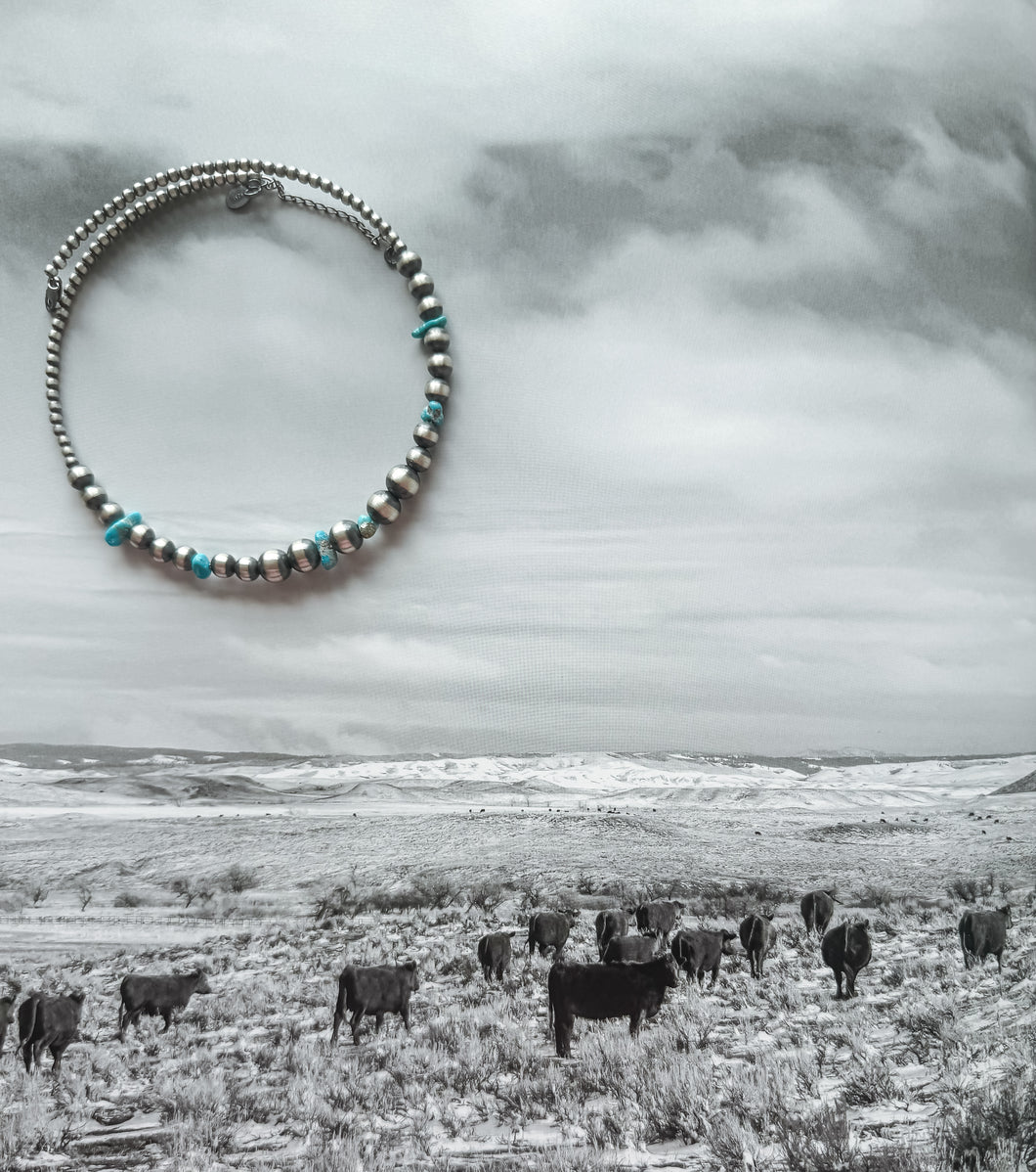 Navajo Pearl & Turquoise Choker
