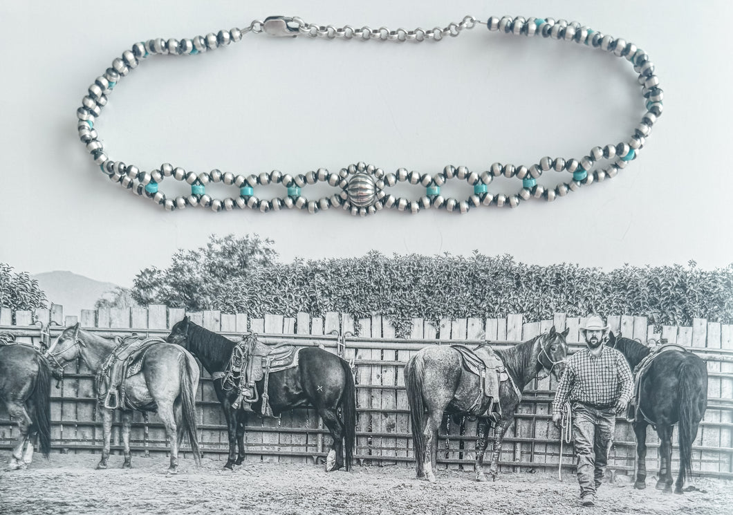 Navajo Pearl/Turquoise Choker